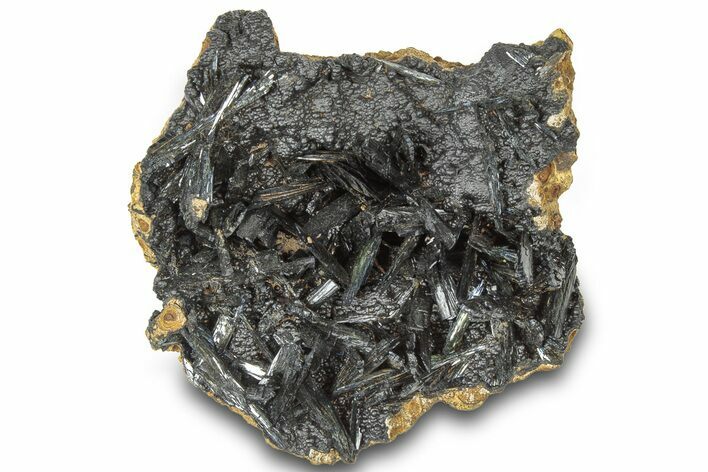 Glittering Dark-Green Vivianite Crystals - Ukraine #315584